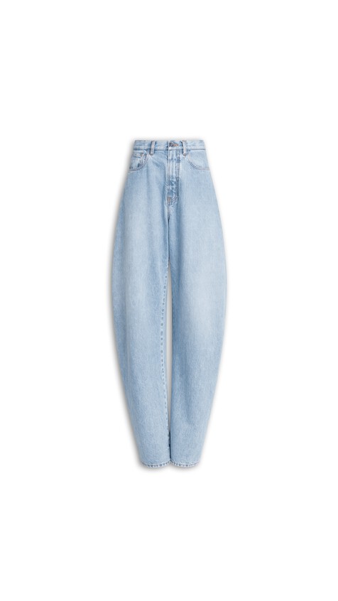 ALA&Iuml;A ROUND DENIM PANTS CLOUDY BLUE