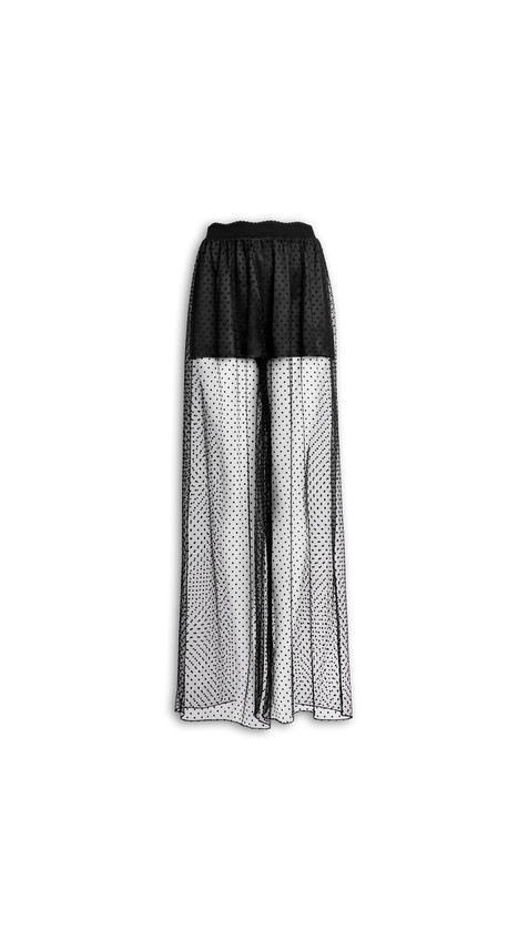 WIDE LEG MESH PANTS