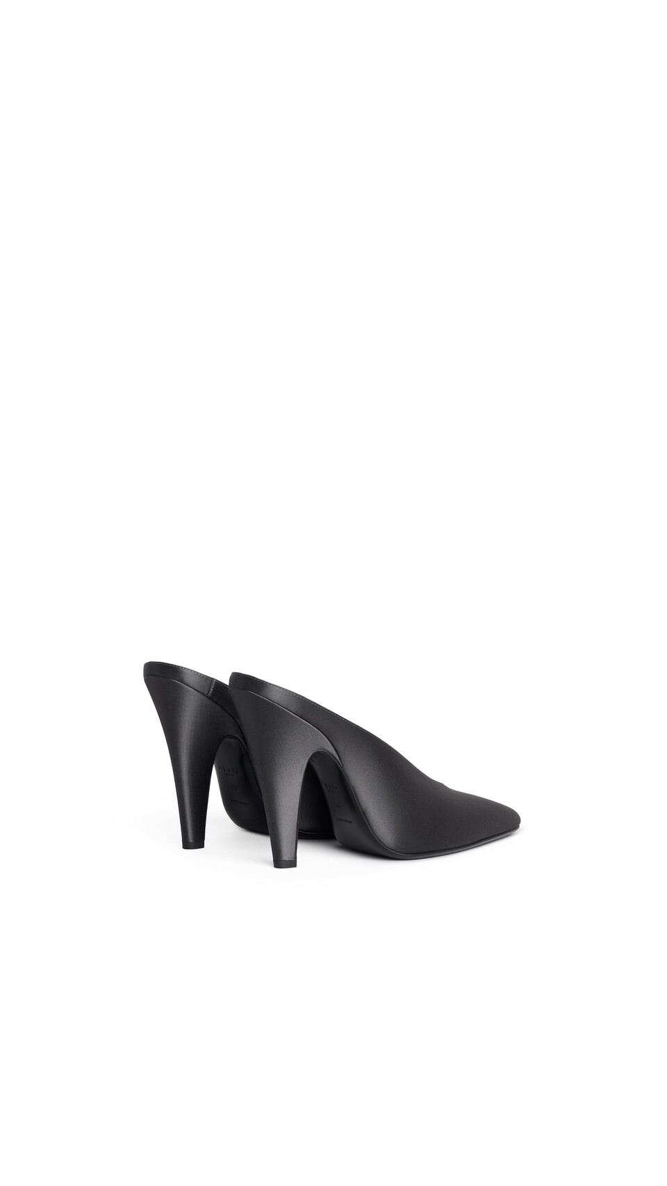 ALA&Iuml;A CONE MULES IN SATIN ANTHRACITE/DARK GREY - View 4