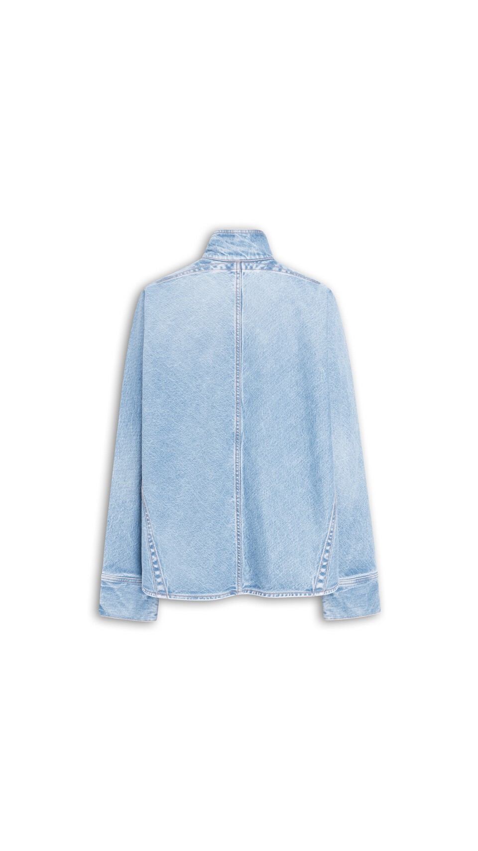 ALA&Iuml;A ZIP DENIM SHIRT CLOUDY BLUE - View 5