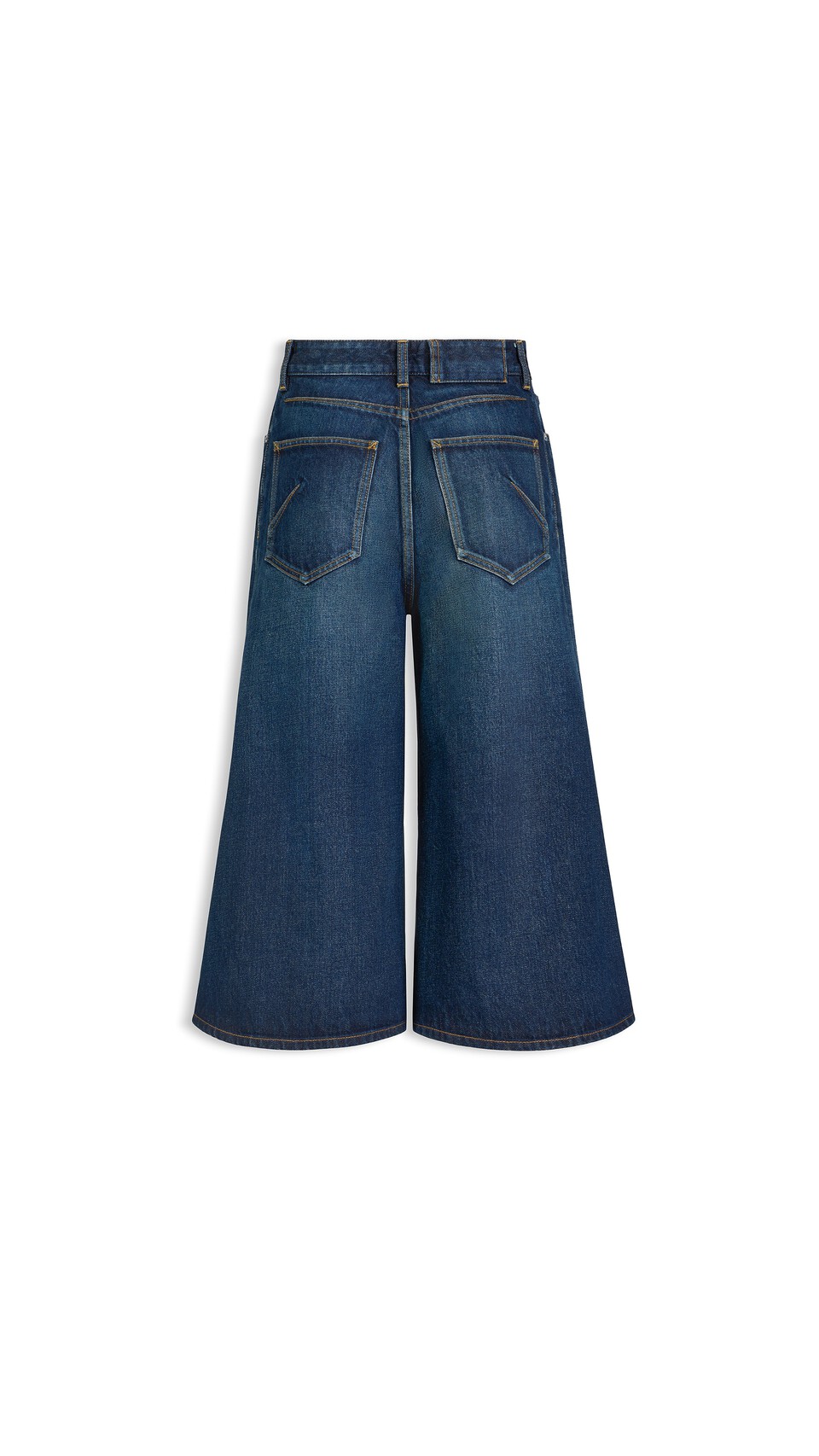 ALA&Iuml;A PALAZZO DENIM SHORTS DOCK BLUE - View 2