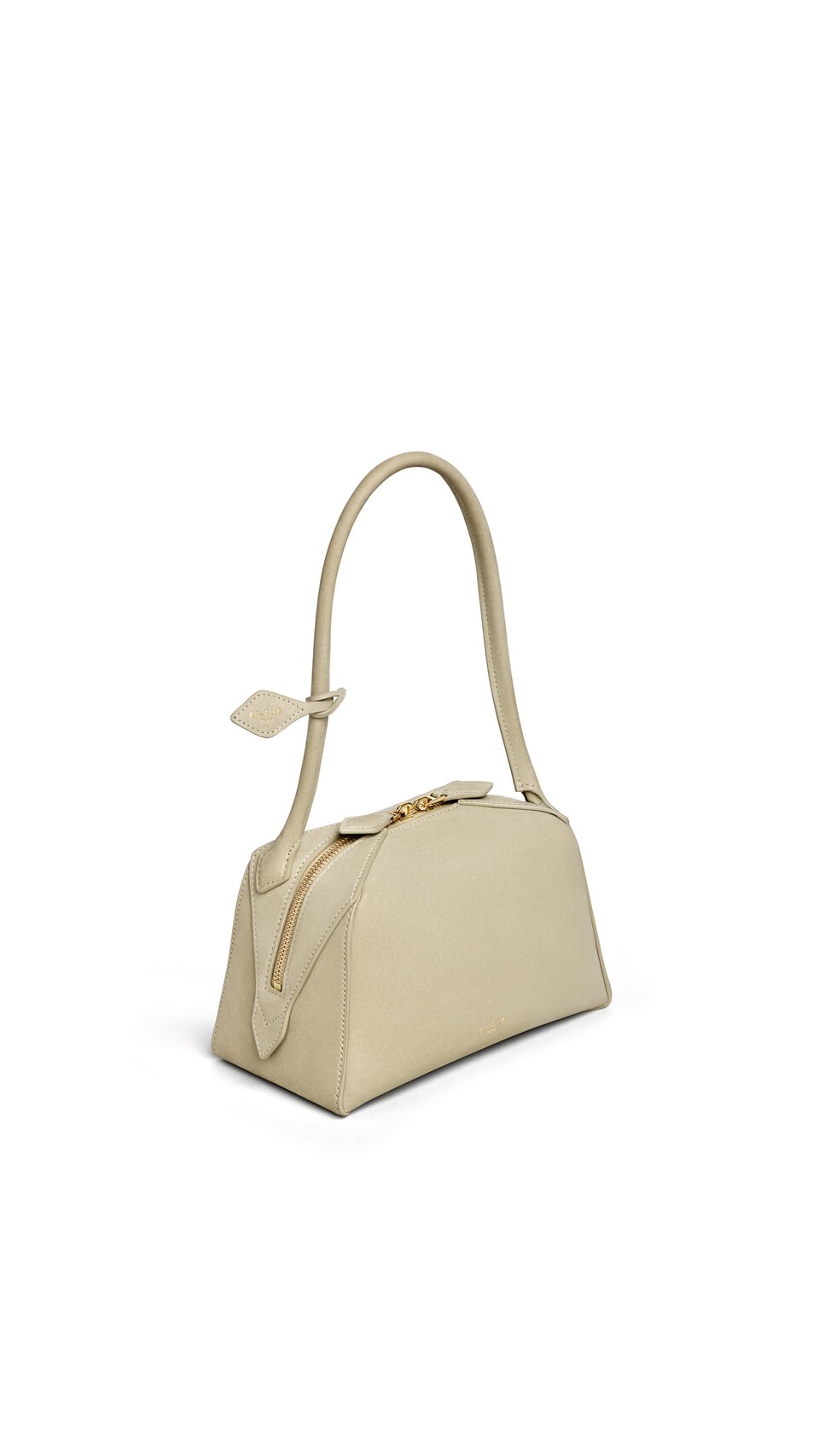 ALA&Iuml;A LE BOULEDOGUE SMALL BAG IN NUBUCK ALMOND GREEN - View 2
